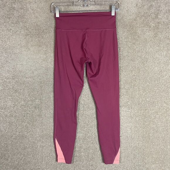 Peloton Active Leggings Womens Size Small Burgundy High Rise Logo Athletic Yoga - Picture 7 of 10